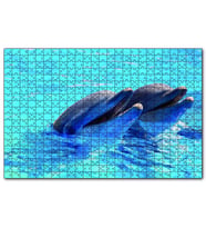 Cakapuzzle  Çift Yunuslar  Puzzle Yapboz MDF (Ahşap) (120 Parça)