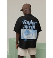 Tasarım Taylor Swift Baskılı Unisex Oversize Şarkıcı 1989 Tişört