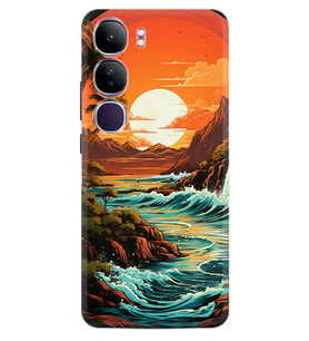 Vivo V40 Lite Kılıf Boutique Baskılı Resimli Retro Mountain Pcode -079
