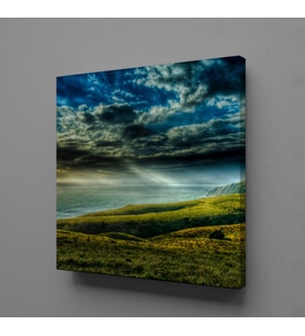 DAĞ DENİZ GÖKYÜZÜ KANVAS TABLO 150x150cm