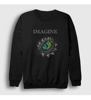 Presmono Unisex Siyah Eye Imagine Dragons Sweatshirt 399511tt