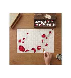 Ahududu ve Süt- Meyveler Tasarımı 240 parça Ahşap Puzzle Ahşap Kutuda MP00369