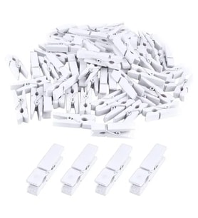 1000 Adet Beyaz Ahşap Mandal Seti 2.5 cm