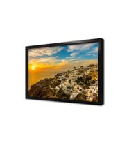 Santorini Adası Çerçeveli Mdf Tablo