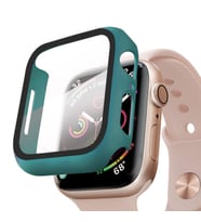 Microsonic Apple Watch Series 7 41mm Kılıf Matte Premium Slim WatchBand Koyu Yeşil