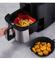 Silikon Air Fryer ve Fırın ve Mikrodalga Fırın Pişirme Kabı Tüm Hava Fritözlere Uyumlu Pişirme Aparatı