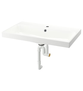 Sifonlu Lavabo, Beyaz, 80x48 cm