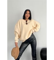 kadın bisiklet yaka 3 iplik sweat GTS024