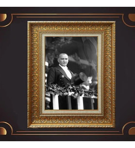 ÖZEL SERİ ALTIN VARAKLI ATATÜRK TABLO S999