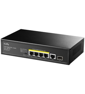 CUDY GS1005PTS1 5 Port Gigabit 1-SFP 120w 4port PoE Yönetilemez Switch