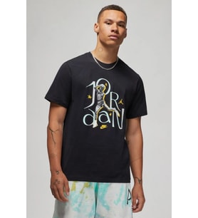 Nike Jordan Mens Tee Grafik Baskılı Pamuklu Erkek Tişört Siyah