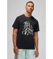 Nike Jordan Mens Tee Grafik Baskılı Pamuklu Erkek Tişört Siyah