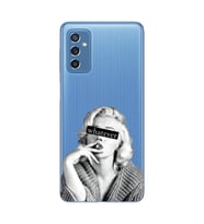 Samsung Galaxy M52 Uyumlu Marilyn Monroe Desenli Şeffaf Telefon Kılıfı