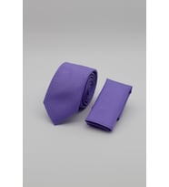 Lila Kuş Gözü Desen 6 Cm Kravat 1090240101