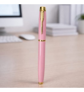 Premium Pembe Metal Roller Kalem