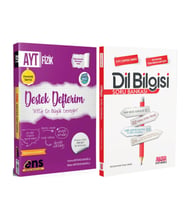 ENS Yayıncılık AYT Fizik Destek Defterim ve AKM Dil Bilgisi Soru Bankası Seti 2 Kitap
