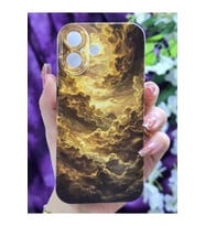 iPhone 16 Uyumlu Bulutlar Desenli Silikon Şeffaf Telefon Kılıfı