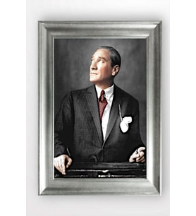 Gümüş Çerçeveli Atatürk Tablo a671