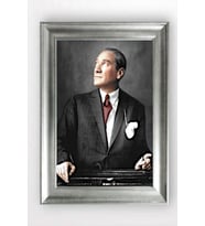 Gümüş Çerçeveli Atatürk Tablo a671