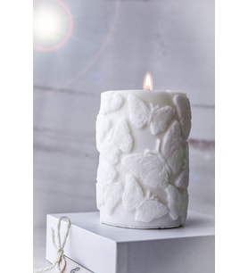 Kelebek Desenli Soya Wax Baton Mum