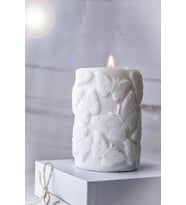 Kelebek Desenli Soya Wax Baton Mum (Çok Renkli)
