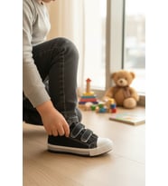 Enoch Burun Korumalı Bez Dokulu Cırtlı Çocuk Ayakkabı