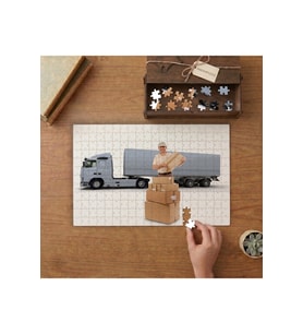 Kurye- Kargo - Kamyon Tasarımı 240 parça Ahşap Puzzle Ahşap Kutuda MP00768