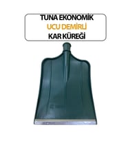 Kürek Ucu Demirli Plastik Kar Küreği, Ekonomik (Sapsız) Yeşil Renk