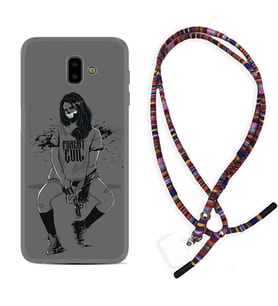 Samsung J6 Plus J7 Prime J7 Pro M20 Kılıf Boyun Asklı Rasta Silikon Purest Evil 1627