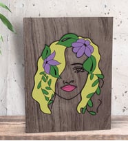 BK Gift Woman Line Tasarımlı Dekoratif Mini Kanvas Tablo 15x20cm-7