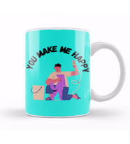 You Make Me Happy Dog Lover Gifts Kupa Bardak Porselen