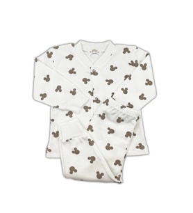 Sema Baby Mickey Mouse Bebek Pijama Takımı – Ekru 0-3 Ay