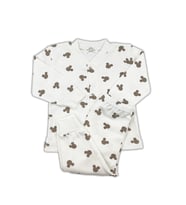 Sema Baby Mickey Mouse Bebek Pijama Takımı – Ekru 0-3 Ay