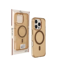 Pilelistore   iPhone 16 Pro Max Gleam PC Sert Magsafe Kılıf - Şeffaf-Gold