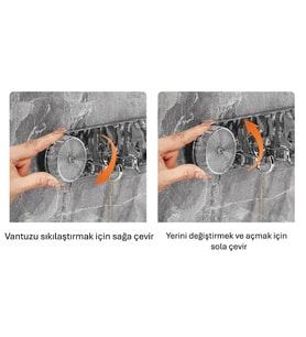 Güçlü Lüks Vantuzlu Askılık