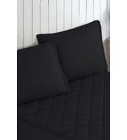 Formeya Siyah Kapitone Yastık Koruyucu Alez 2 Adet 50*70 cm (Siyah)