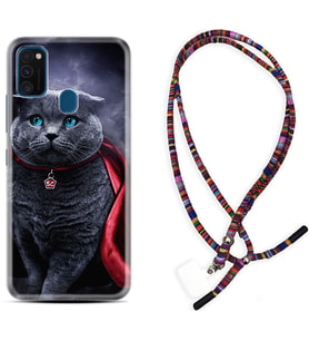 Samsung M21 M22 M23 M30 M31S M32 Kılıf Boyun Asklı Rasta Silikon Super Cat 1666