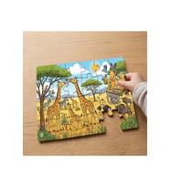 African Savanna Tasarımlı 24 Parça Ahşap Çocuk Puzzle