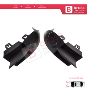 Renault Clio II Phase 4 Symbol 1 2006-2008 7702295498 için Ön Tampon Sol Sağ Sis Far Çerçeve Kapağı
