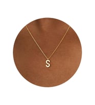 S Harfi Mini 18k Altın Kaplama Harfli Kolye Isimli Kişiye Özel Kolye Hediye Paketli Kutulu