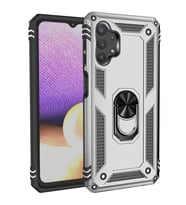 Samsung Galaxy A23 Kılıf Yüzüklü Standlı Korumalı Tank Kapak (Gri)