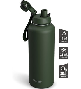 1 Hand Leak-Proof Sızdırmaz Çelik Termos 1500 Mililitre Green ST-252