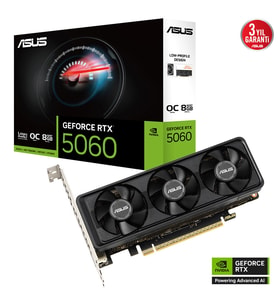 ASUS RTX5060 8GB RTX5060-O8G-LP-BRK GDDR7 128bit HDMI DVI DP Ekran kartı