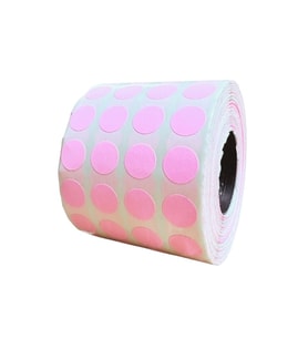 Örenler Plastik 10 Çap Renkli Pul Etiket (5.000'li Rulo) Pembe
