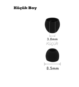 Northcity Kulaklık Silikonu Samsung ile Uyumlu - 8.5mm Küçük Siyah (2 Adet)
