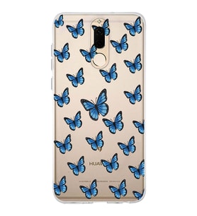 Huawei Mate 10 Lite Uyumlu Kelebek Desenli Şeffaf Telefon Kılıfı
