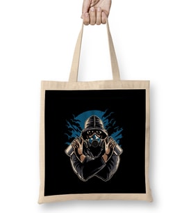 Graffiti Gas Mask Bez Çanta Uzun Saplı