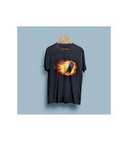 Oversize Burning Ball Tasarım Unisex T-shirt