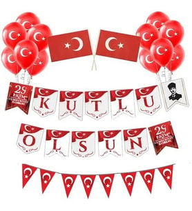 29 Ekim 19 MAYIS 23 NİSAN Özel Süsleme Seti - Cumhuriyet Bayramı İçin Bayrak ve Dekorasyon Ürünleri