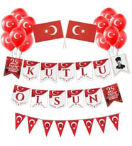 29 Ekim 19 MAYIS 23 NİSAN Özel Süsleme Seti - Cumhuriyet Bayramı İçin Bayrak ve Dekorasyon Ürünleri